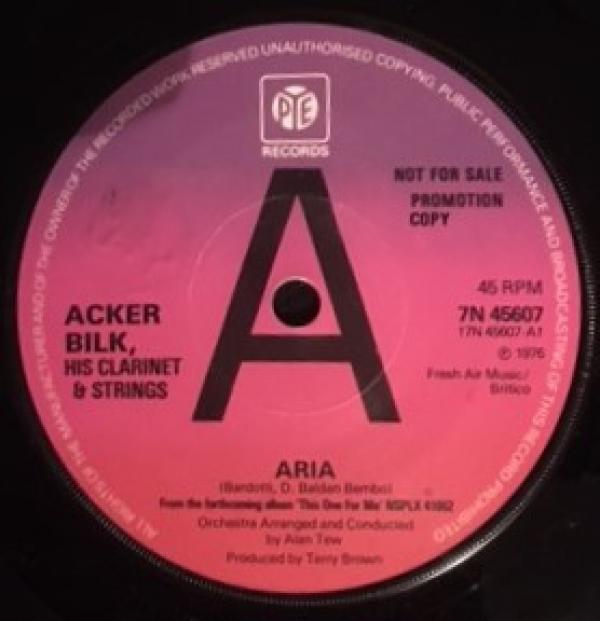 Acker Bilk His Clarinet And Strings - Aria