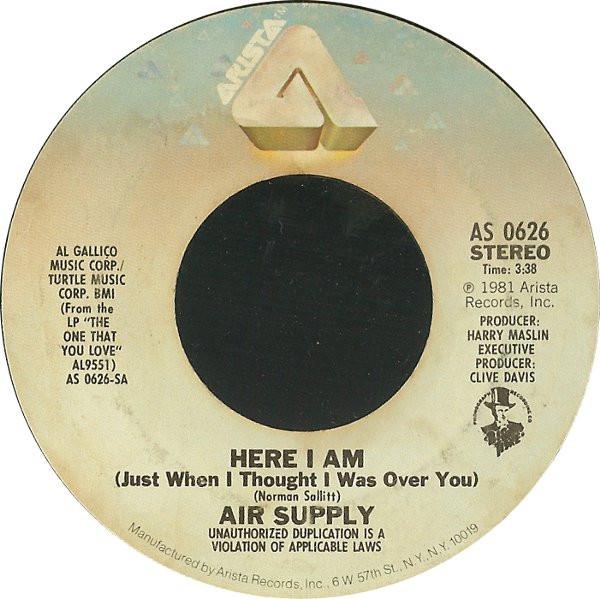 Air Supply - Here I Am (Just When I Thought I Was Over You)