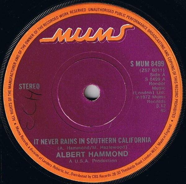 Albert Hammond - It Never Rains In Southern California