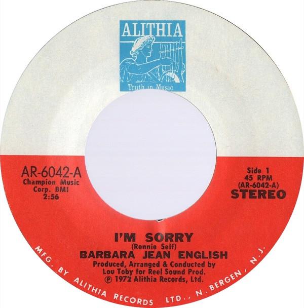 Barbara Jean English - I'm Sorry