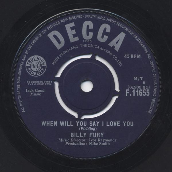 Billy Fury - When Will You Say I Love You