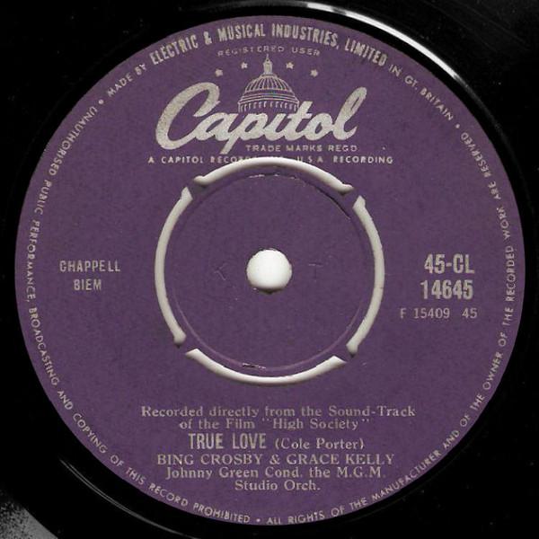 Bing Crosby, Grace Kelly, Frank Sinatra - True Love / Well Did You Evah?