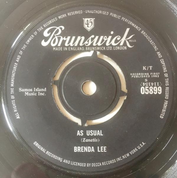 Brenda Lee - As Usual / Lonely Lonely Lonely Me