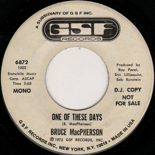 Bruce MacPherson - One Of These Days