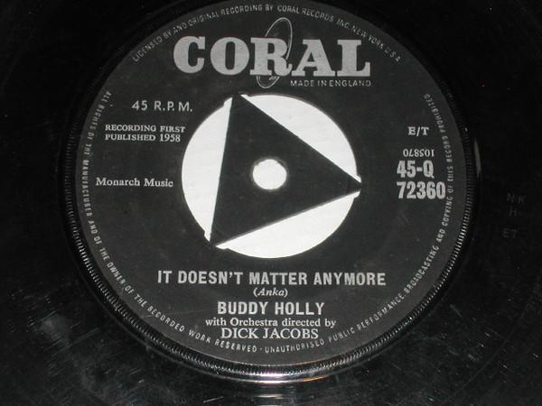 Buddy Holly - It Doesn't Matter Anymore / Raining In My Heart