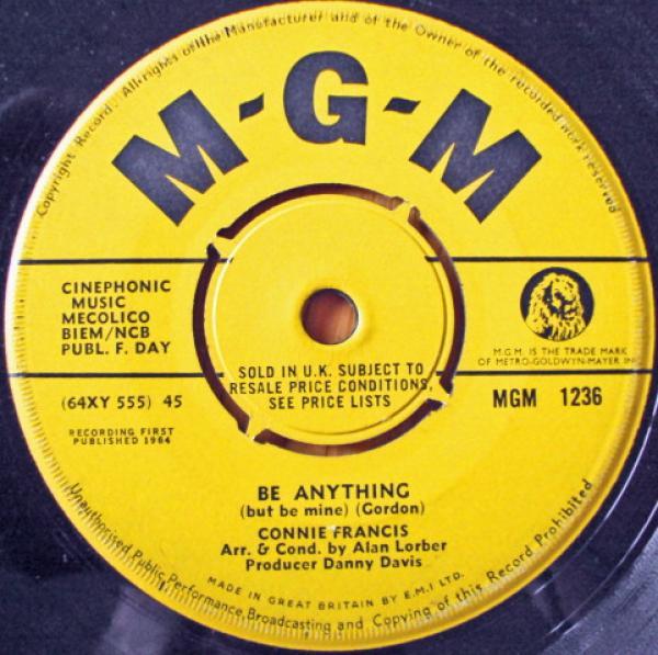 Connie Francis - Be Anything (But Be Mine) / Tommy