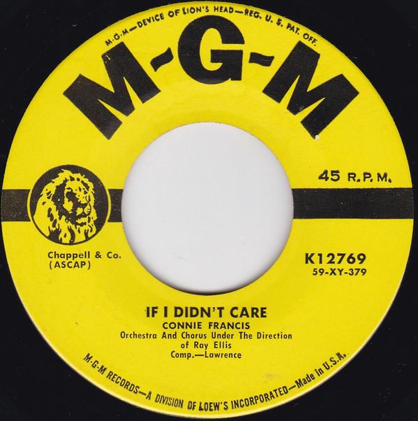 Connie Francis - If I Didn't Care / Toward The End Of The Day