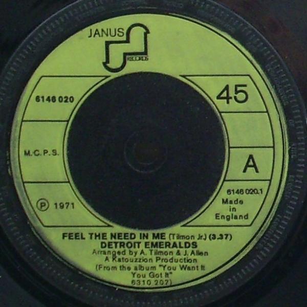 Detroit Emeralds - Feel The Need In Me