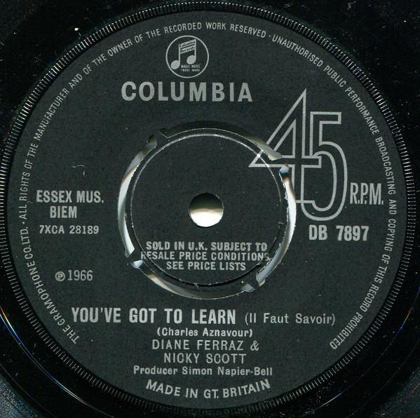 Diane Ferraz, Nicky Scott (2) - You've Got To Learn (Il Faut Savoir)