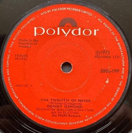 Donny Osmond - The Twelfth Of Never