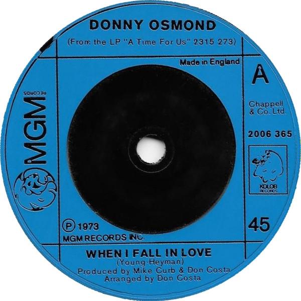 Donny Osmond - When I Fall In Love