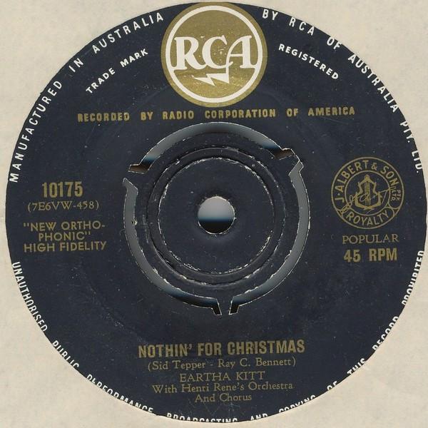 Eartha Kitt, Henri René And His Orchestra And Chorus - Nothin' For Christmas / Je Cherche Un Homme (I Want A Man)