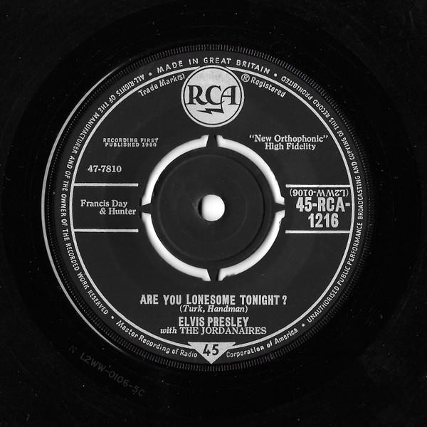 Elvis Presley, The Jordanaires - Are You Lonesome Tonight?