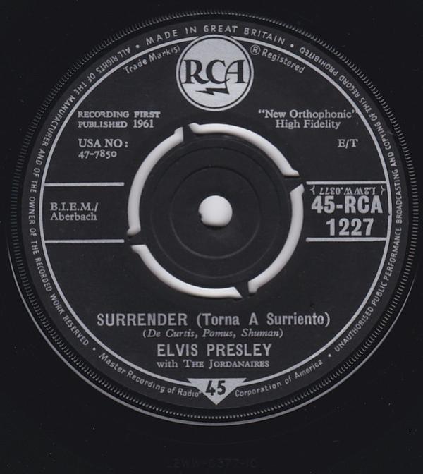 Elvis Presley, The Jordanaires - Surrender (Torna A Surriento)