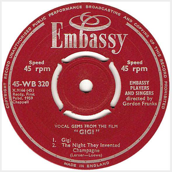 Embassy Singers & Players - Vocal Gems From The Film "Gigi"
