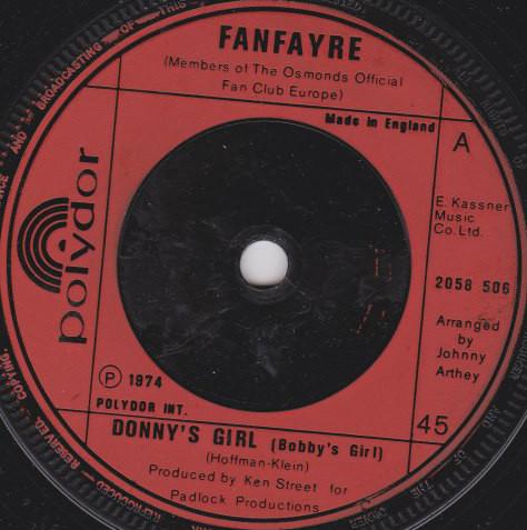 Fanfayre - Donny's Girl (Bobby's Girl)