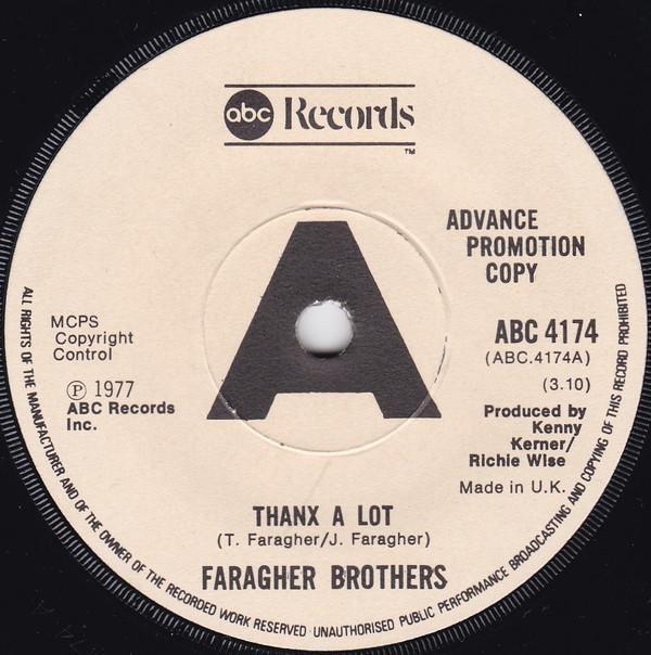 Faragher Bros - Thanx A Lot / You Know That
