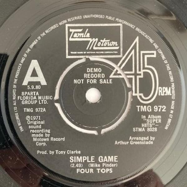 Four Tops - Simple Game / Still Water (Love)