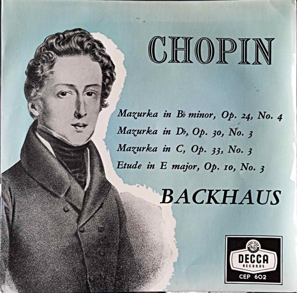 Frédéric Chopin, Wilhelm Backhaus - Mazurkas / Etude