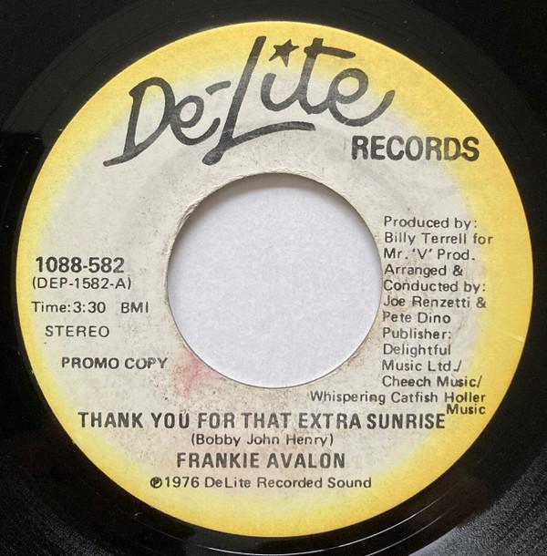 Frankie Avalon - Thank You For That Extra Sunrise