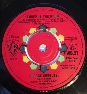 George Greeley, The Warner Brothers Orchestra - Tender Is The Night