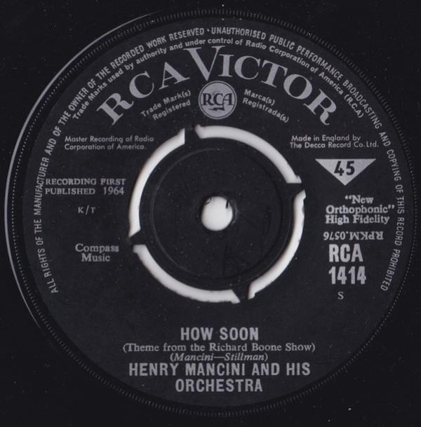 Henry Mancini And His Orchestra - How Soon / The Tiber Twist