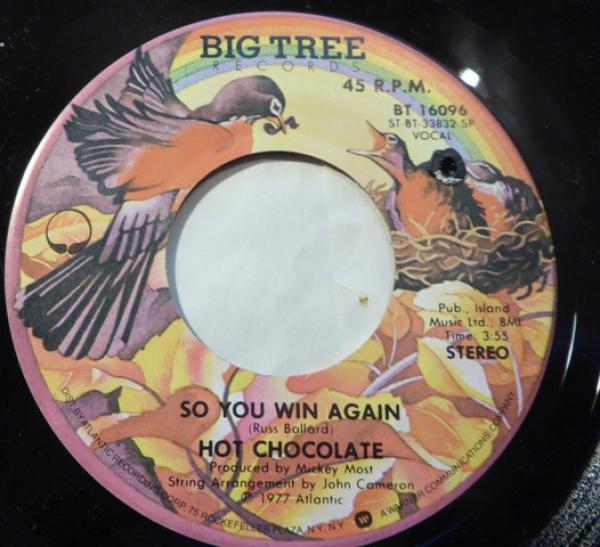 Hot Chocolate - So You Win Again / A Part Of Being With You
