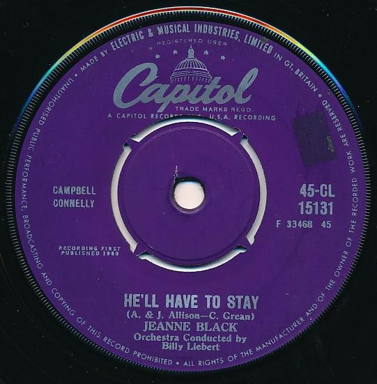 Jeanne Black - He'll Have To Stay / Under Your Spell Again