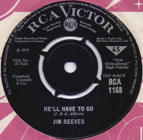 Jim Reeves - He'll Have To Go / In A Mansion Stands My Love