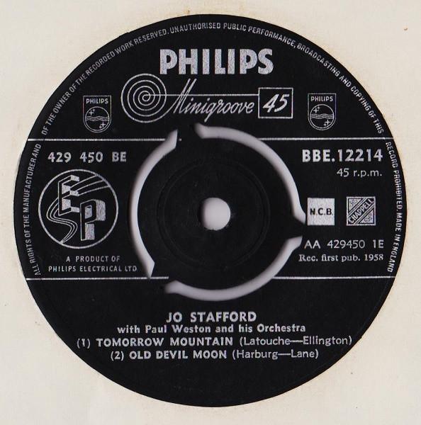 Jo Stafford, Paul Weston And His Orchestra - Tomorrow Mountain