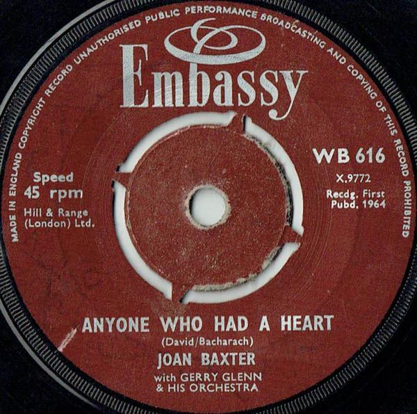 Joan Baxter, Gerry Glenn And His Orchestra - Anyone Who Had A Heart / Let Me Go Lover