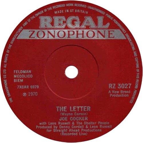 Joe Cocker, Leon Russell, The Shelter People - The Letter / Space Captain