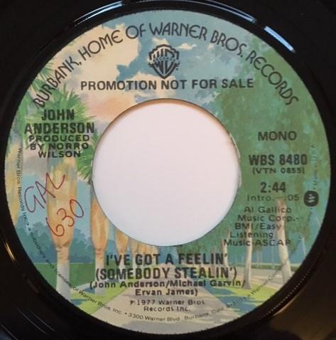 John Anderson (3) - I've Got A Feelin' (Somebody Stealin')