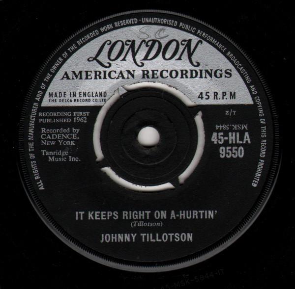 Johnny Tillotson - It Keeps Right On A-Hurtin'