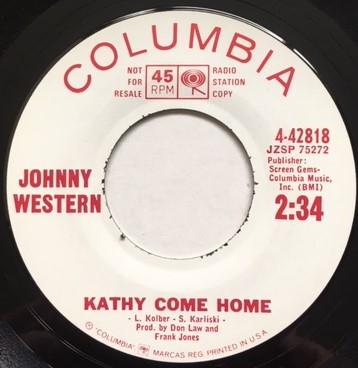 Johnny Western - Kathy Come Home