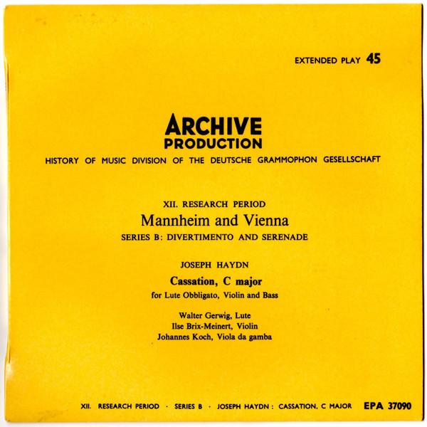 Joseph Haydn, Walter Gerwig, Ilse Brix-Meinert, Johannes Koch - Cassation C major