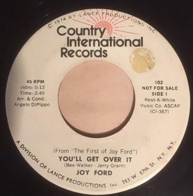 Joy Ford - You'll Get Over It / One Foot In Alabama