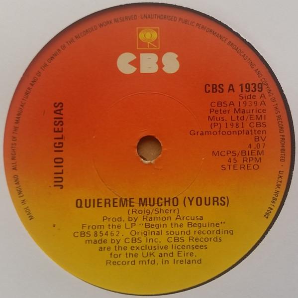 Julio Iglesias - Quiereme Mucho (Yours)