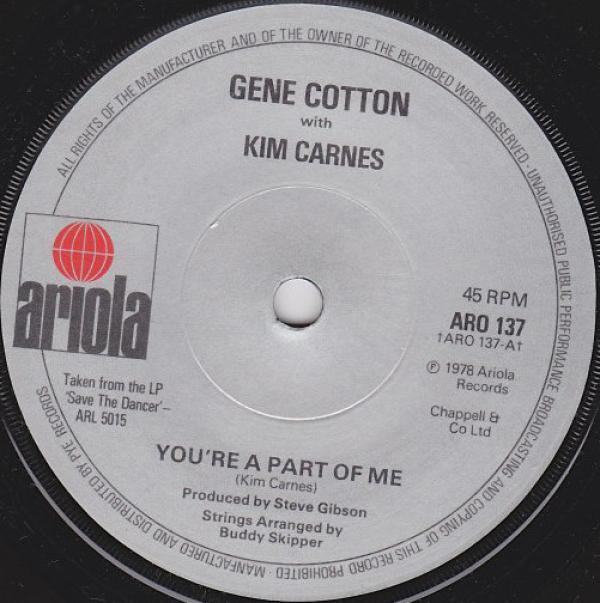Kim Carnes, Gene Cotton - You're A Part Of Me