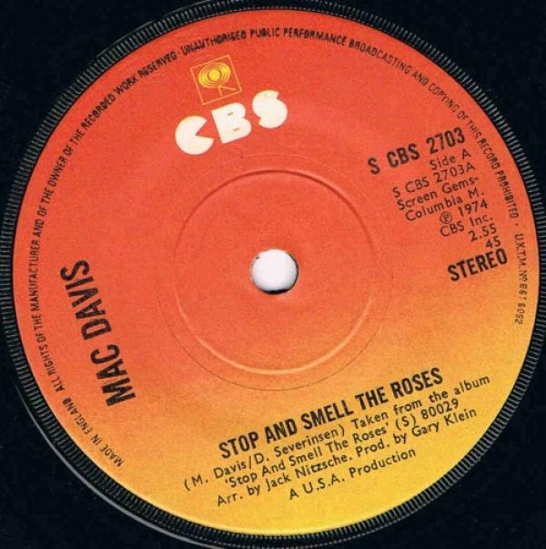 Mac Davis - Stop And Smell The Roses / Poor Boy Boogie