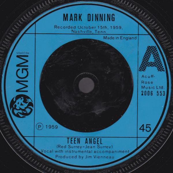 Mark Dinning, Ray Peterson - Teen Angel / Corrine Corinna