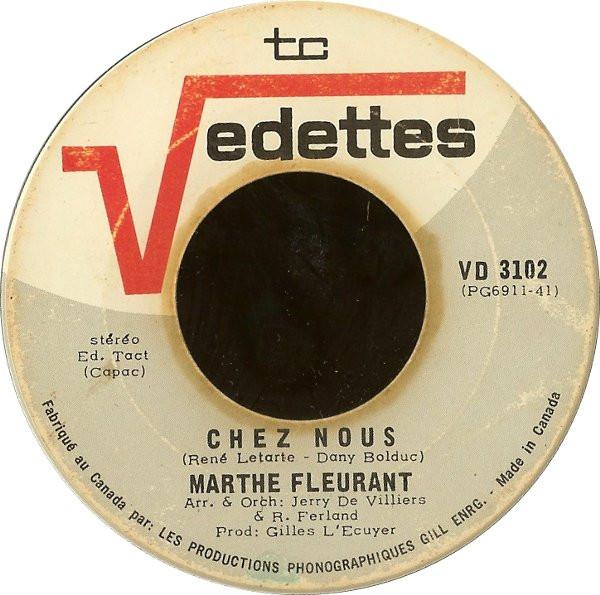 Marthe Fleurant - Chez Nous / J'Ai Que Q'Chose Dans Le Coeur