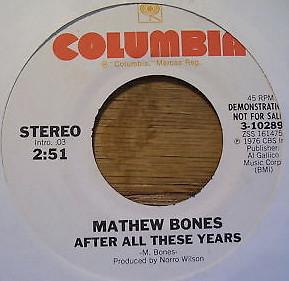 Mathew Bones - After All These Years
