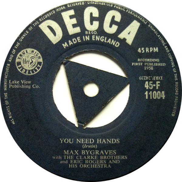 Max Bygraves - You Need Hands / Tulips From Amsterdam