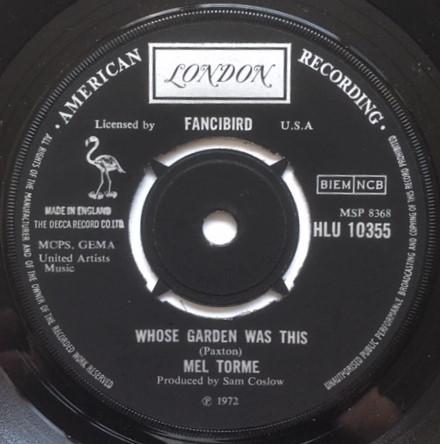 Mel Tormé - Whose Garden Was This