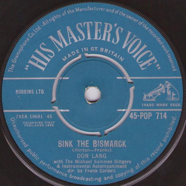 Mike Sammes Singers, Don Lang - Sink The Bismarck