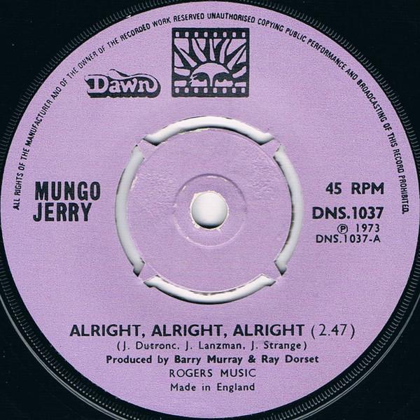 Mungo Jerry - Alright, Alright, Alright