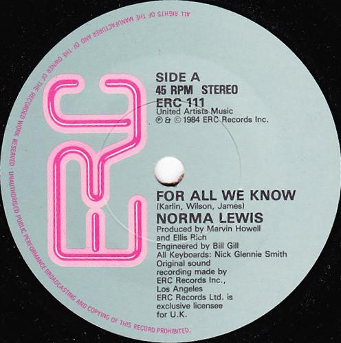 Norma Lewis - For All We Know
