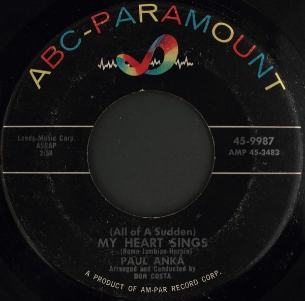 Paul Anka - (All Of A Sudden) My Heart Sings