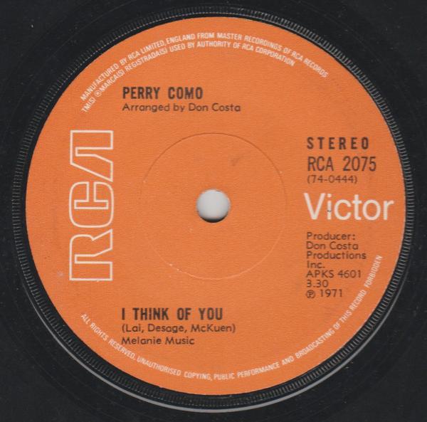 Perry Como - I Think Of You
